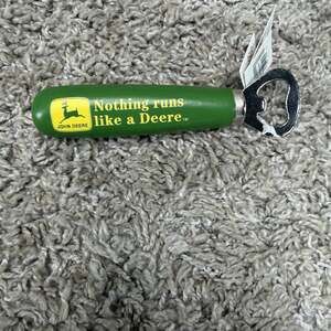 John Deere Bottle Opener Nothing Runs Like A Deere Wooden Green New